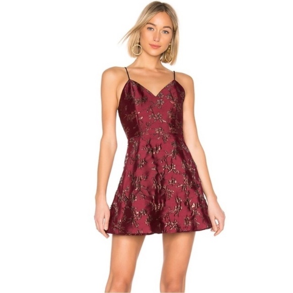 Alice + Olivia Red Floral Mini Dress - Picture 4 of 10